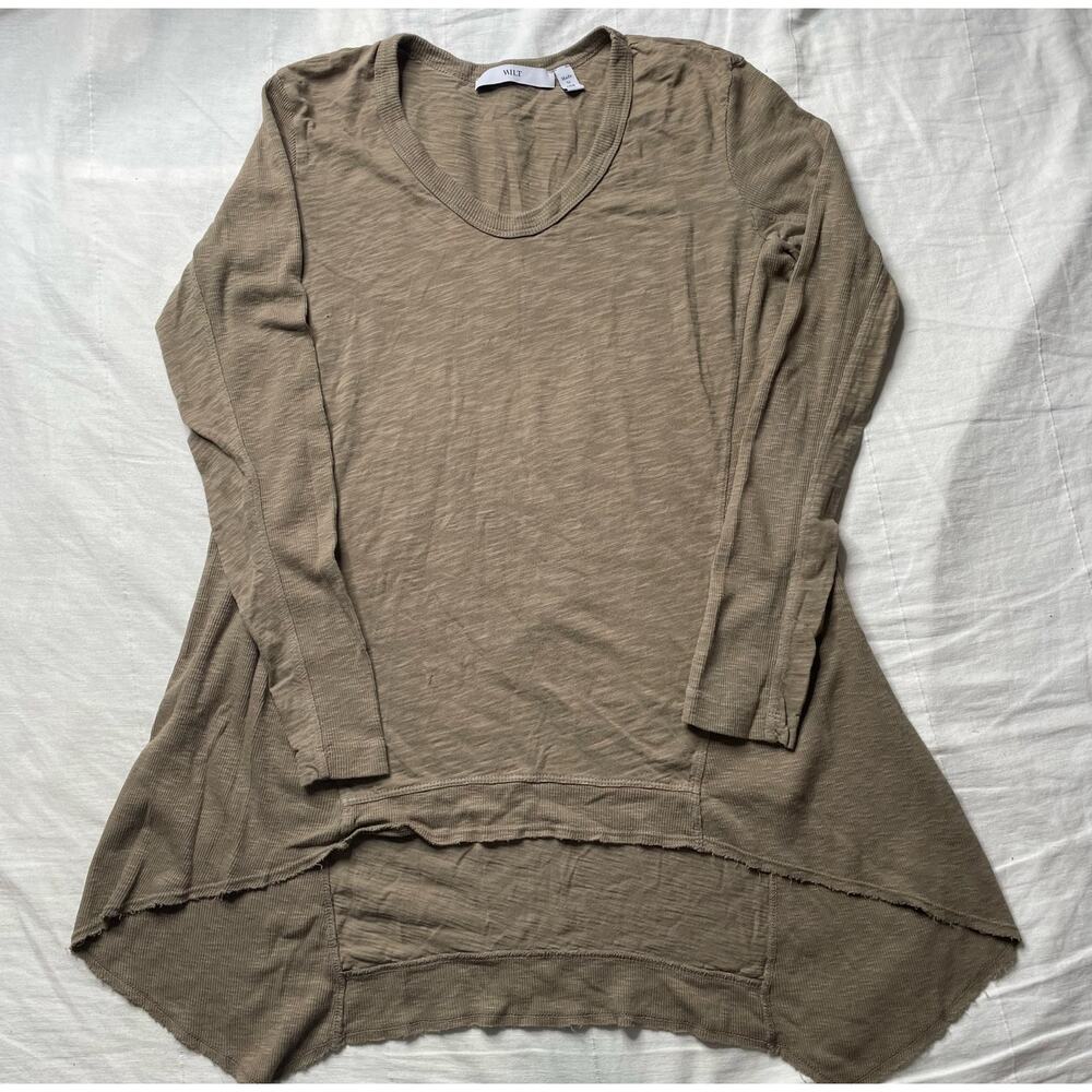 Wilt Tunic Long Sleeve Shirt Cotton XS Women's Lagenlook Made in USA